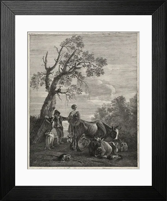 Framed Print : A Resting Herd, n.d. Creator: Cornelis de Visscher Framed Print : A Resting Herd, n.d. Creator: Cornelis de Visscher