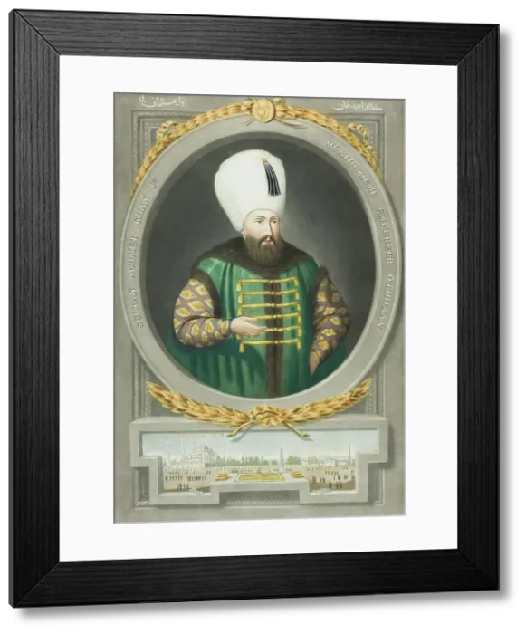 Framed Print : Achmet Kahn I, from Portraits of the Emperors of Turkey, 1815. Creator: John Young Framed Print : Achmet Kahn I, from Portraits of the Emperors of Turkey, 1815. Creator: John Young