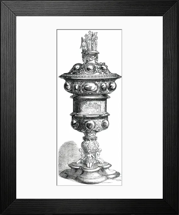 Framed Print : The Swiney Bequest Silver Cup, designed by D. Maclise, R.A. 1850. Creator: Unknown Framed Print : The Swiney Bequest Silver Cup, designed by D. Maclise, R.A. 1850. Creator: Unknown