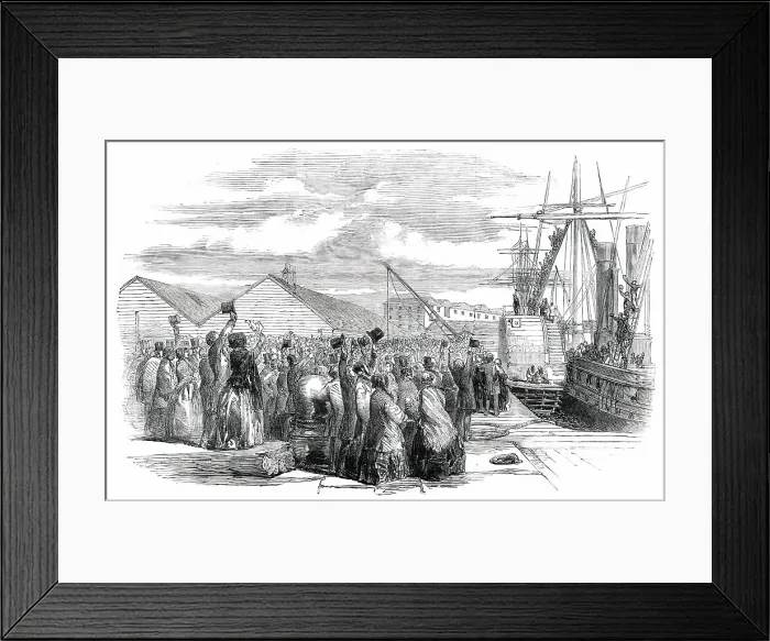 Framed Print : The Landing of Lord Gough at Southampton, 1850. Creator: Unknown Framed Print : The Landing of Lord Gough at Southampton, 1850. Creator: Unknown