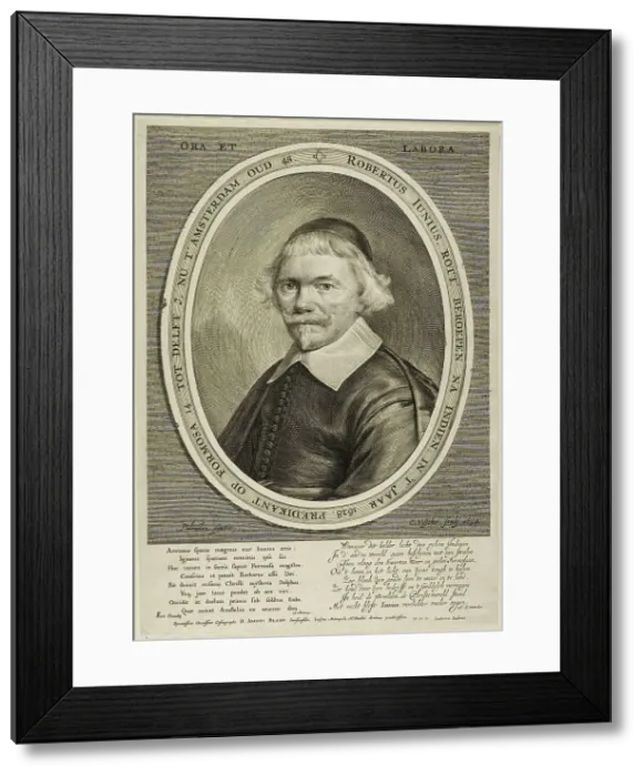 Framed Print : Robert Junius, n.d. Creator: Cornelis de Visscher Framed Print : Robert Junius, n.d. Creator: Cornelis de Visscher