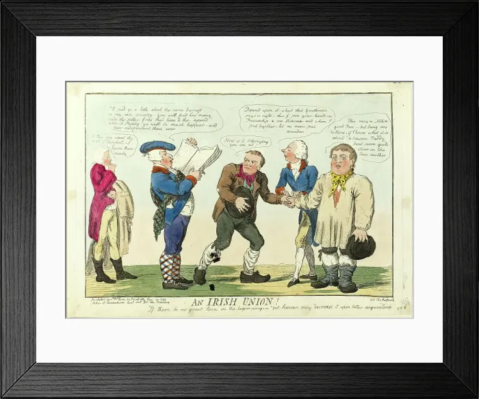Framed Print : An Irish Union!, published January 30, 1799. Creator: Isaac Cruikshank Framed Print : An Irish Union!, published January 30, 1799. Creator: Isaac Cruikshank