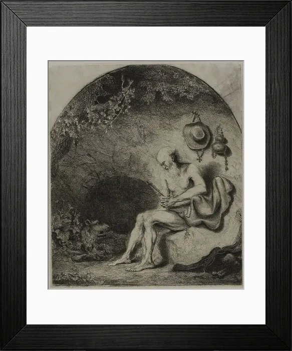 Framed Print : Saint Jerome in Penitence, 1644. Creator: Ferdinand Bol Framed Print : Saint Jerome in Penitence, 1644. Creator: Ferdinand Bol