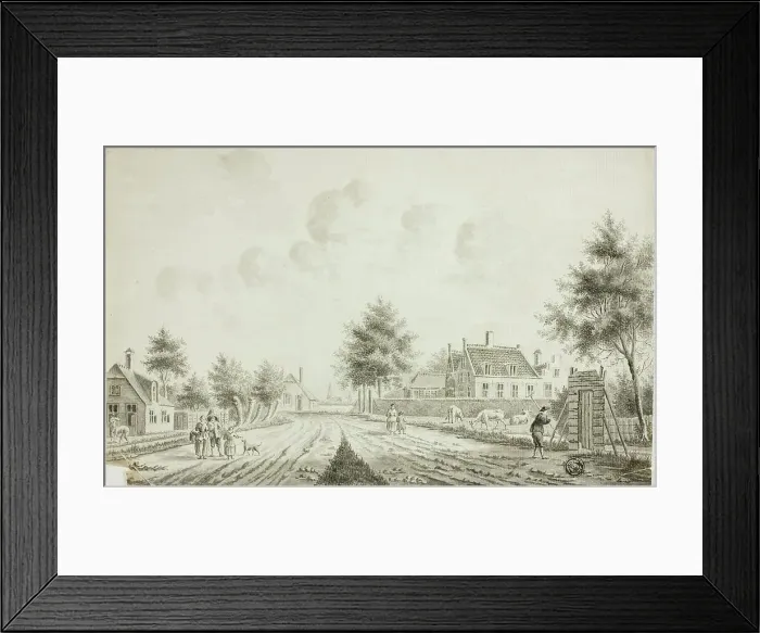 Framed Print : Dutch Village, c. 1750. Creator: Cornelis Pronk Framed Print : Dutch Village, c. 1750. Creator: Cornelis Pronk