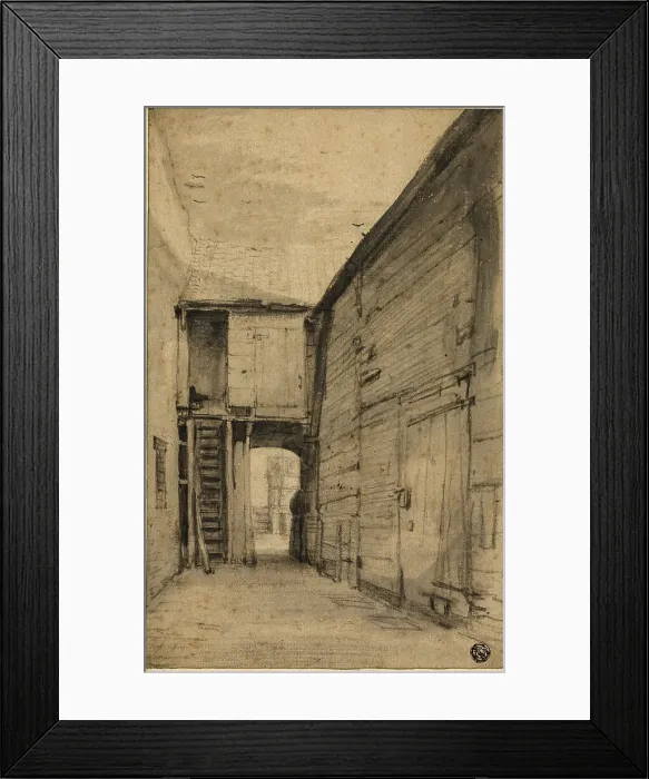 Framed Print : Yard of an Old House, n.d. Creator: Cornelis Saftleven Framed Print : Yard of an Old House, n.d. Creator: Cornelis Saftleven