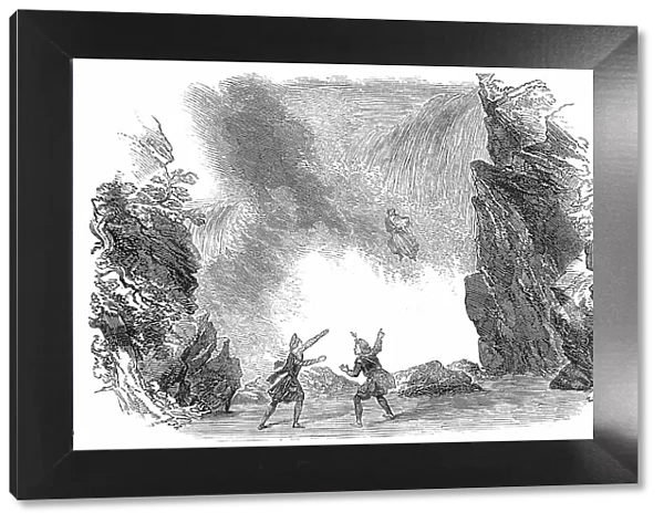 Scene from the 'Devil's Ring', at Drury-Lane Theatre, 1850. Creator: Unknown. Scene from the 'Devil's Ring', at Drury-Lane Theatre, 1850. Creator: Unknown