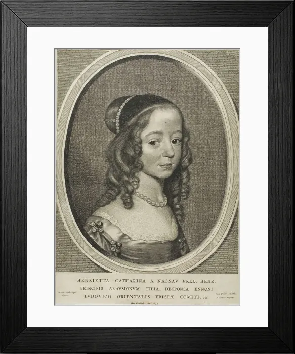 Framed Print : Henrietta Catharina of Nassau, n.d. Creator: Cornelis de Visscher Framed Print : Henrietta Catharina of Nassau, n.d. Creator: Cornelis de Visscher