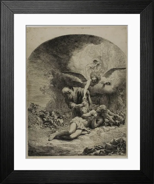 Framed Print : The Sacrifice of Abraham, 1642 / 51. Creator: Ferdinand Bol Framed Print : The Sacrifice of Abraham, 1642 / 51. Creator: Ferdinand Bol