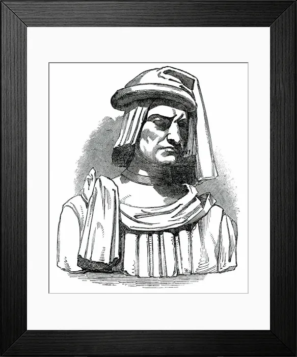 Framed Print : Terra Cotta Bust of Lorenzo de Medici, by Michael Angelo, 1850. Creator: Unknown Framed Print : Terra Cotta Bust of Lorenzo de Medici, by Michael Angelo, 1850. Creator: Unknown