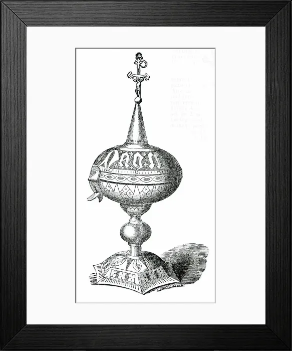 Framed Print : Metal Pyx, 1850. Creator: Unknown Framed Print : Metal Pyx, 1850. Creator: Unknown