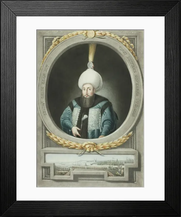 Framed Print : Selim Kahn III, from Portraits of the Emperors of Turkey, 1815. Creator: John Young Framed Print : Selim Kahn III, from Portraits of the Emperors of Turkey, 1815. Creator: John Young