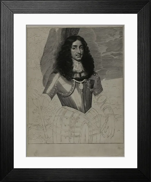 Framed Print : Charles II, King of England, 1660 / 64. Creator: Cornelis van Dalen II Framed Print : Charles II, King of England, 1660 / 64. Creator: Cornelis van Dalen II