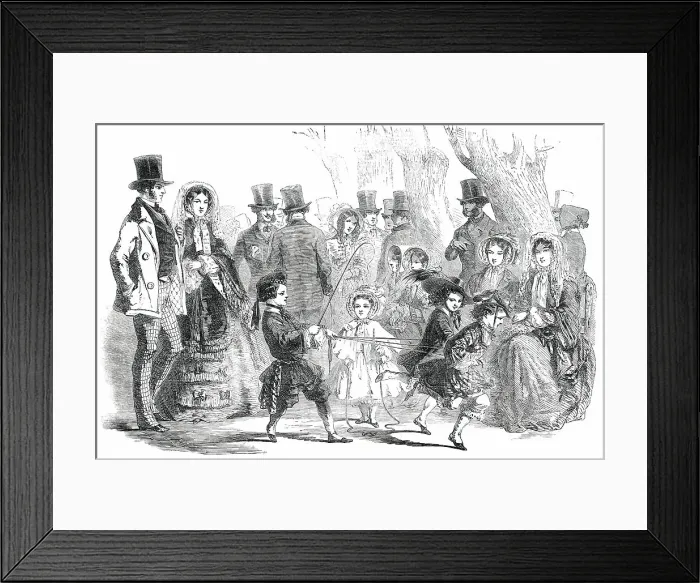 Framed Print : Paris Fashions for April, 1850. Creator: Unknown Framed Print : Paris Fashions for April, 1850. Creator: Unknown