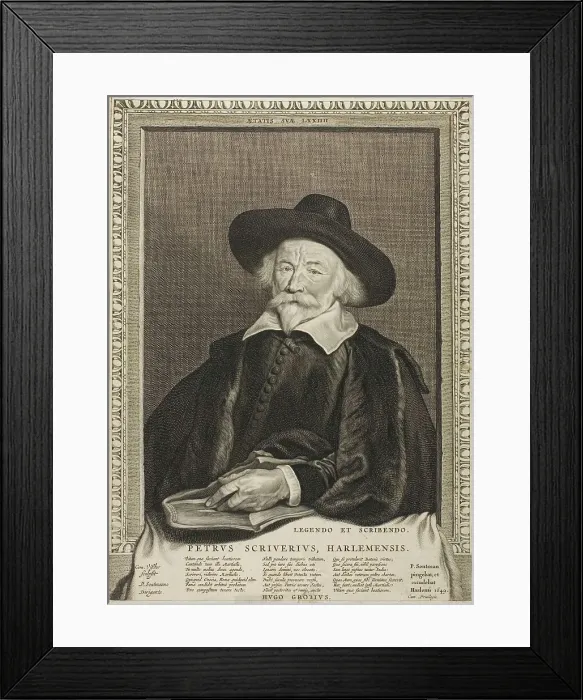 Framed Print : Peter Scriverius, from Quatuor Personae, 1649. Creator: Cornelis de Visscher Framed Print : Peter Scriverius, from Quatuor Personae, 1649. Creator: Cornelis de Visscher