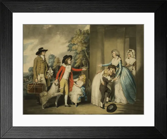 Framed Print : Dulce Domum, or the Return from School, published December 1, 1790. Creator: John Jones Framed Print : Dulce Domum, or the Return from School, published December 1, 1790. Creator: John Jones