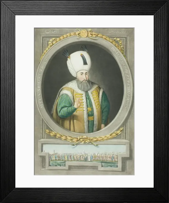 Framed Print : Soliman Kahn I, from Portraits of the Emperors of Turkey, 1815. Creator: John Young Framed Print : Soliman Kahn I, from Portraits of the Emperors of Turkey, 1815. Creator: John Young