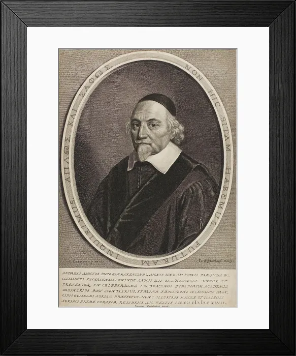 Framed Print : Portrait of André Rivet, 1647. Creator: Jonas Suyderhoef Framed Print : Portrait of André Rivet, 1647. Creator: Jonas Suyderhoef