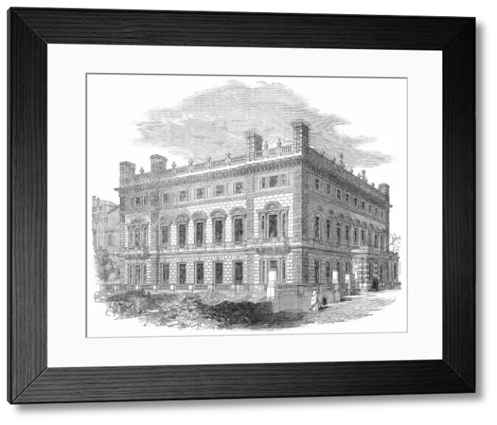Framed Print : Bridgewater House - architect, Charles Barry, Esq. R.A. 1850. Creator: Unknown Framed Print : Bridgewater House - architect, Charles Barry, Esq. R.A. 1850. Creator: Unknown