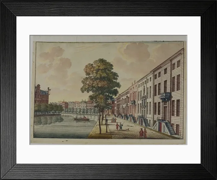 Framed Print : View of the Golden Bend on the Herengracht Canal, Amsterdam, c. 1694. Creator: Jan van Call Framed Print : View of the Golden Bend on the Herengracht Canal, Amsterdam, c. 1694. Creator: Jan van Call