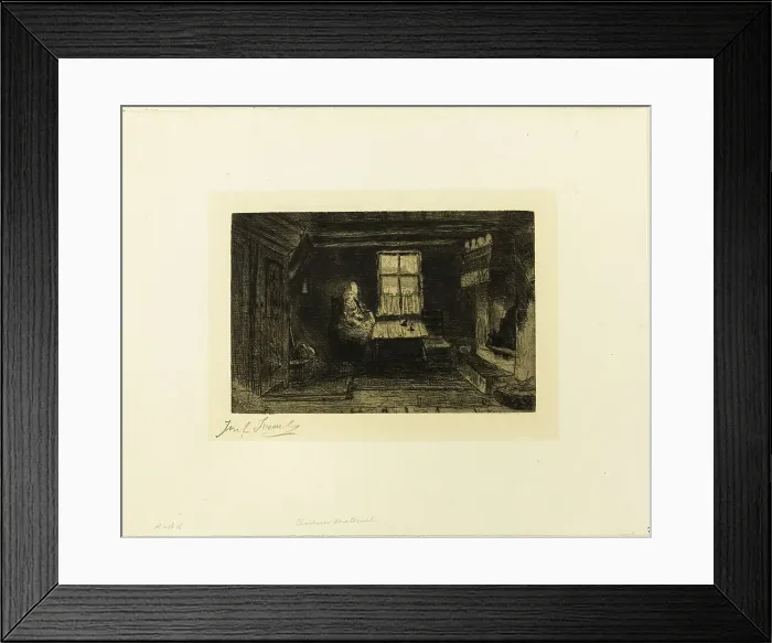 Framed Print : The Mother, c. 1890. Creator: Jozef Israels Framed Print : The Mother, c. 1890. Creator: Jozef Israels