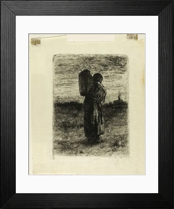 Framed Print : Homewards, n.d. Creator: Jozef Israels Framed Print : Homewards, n.d. Creator: Jozef Israels