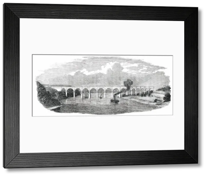 Framed Print : The Croton Aqueduct - Harlem River Bridge, 1850. Creator: Unknown Framed Print : The Croton Aqueduct - Harlem River Bridge, 1850. Creator: Unknown