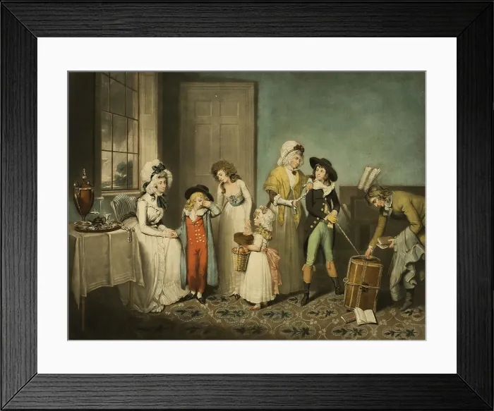 Framed Print : Black Monday, or the Departure for School, published December 1, 1790. Creator: John Jones Framed Print : Black Monday, or the Departure for School, published December 1, 1790. Creator: John Jones