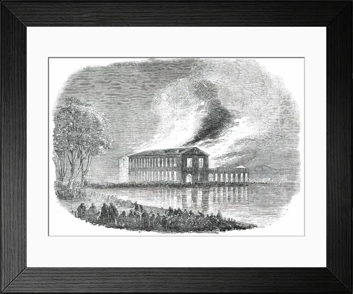 Framed Print : Great Fire at Port-of-Spain, Trinidad, 1850. Creator: Unknown Framed Print : Great Fire at Port-of-Spain, Trinidad, 1850. Creator: Unknown