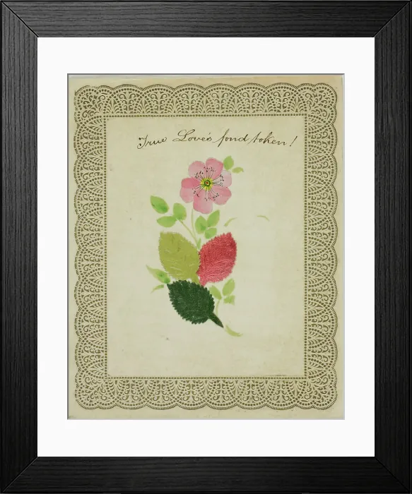 Framed Print : True Love's Fond Token (Valentine), n.d. Creator: Joseph Addenbrooke Framed Print : True Love's Fond Token (Valentine), n.d. Creator: Joseph Addenbrooke