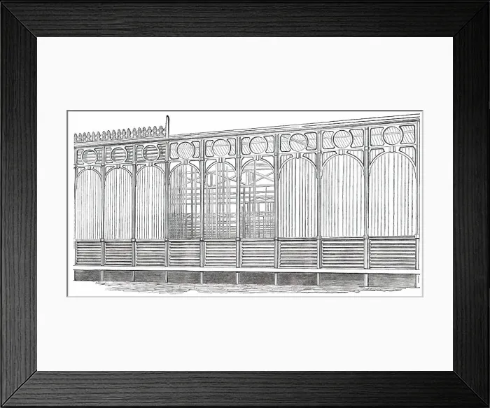 Framed Print : The Great Exhibition Building in Hyde Park - Portion of the South Front, 1850. Creator: Unknown Framed Print : The Great Exhibition Building in Hyde Park - Portion of the South Front, 1850. Creator: Unknown