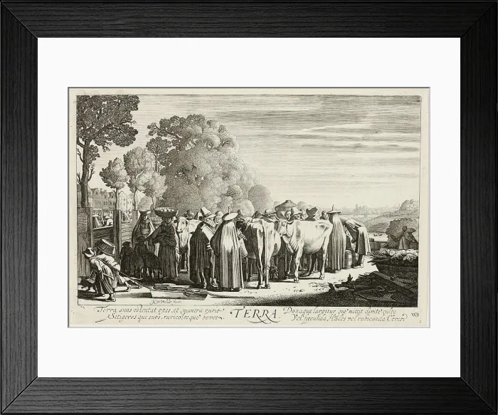 Framed Print : Earth, plate one from The Four Elements, 1622. Creator: Jan van de Velde II Framed Print : Earth, plate one from The Four Elements, 1622. Creator: Jan van de Velde II