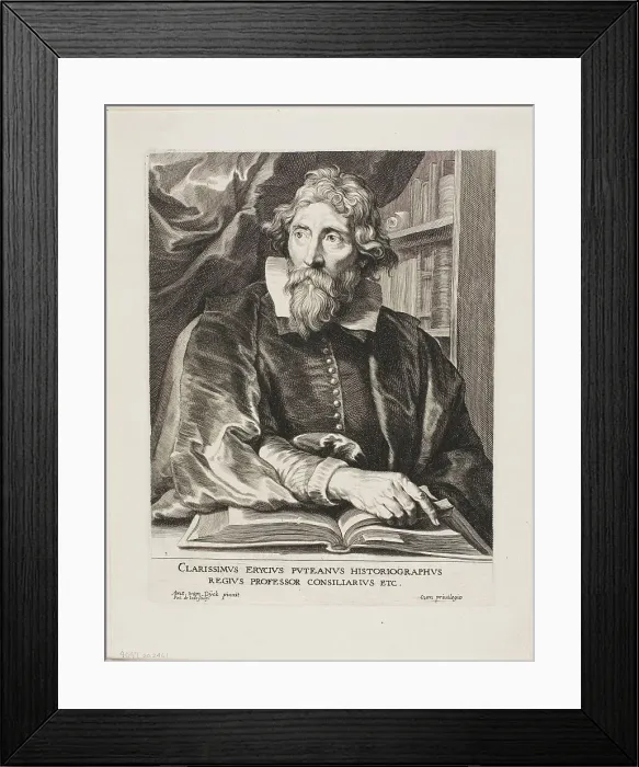 Framed Print : Erycius Puteanus, 17th century. Creator: Pieter de Jode II Framed Print : Erycius Puteanus, 17th century. Creator: Pieter de Jode II