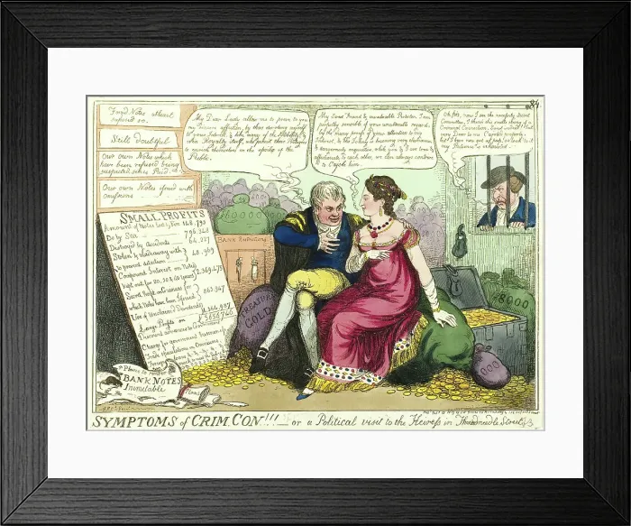 Framed Print : Symptoms of Crim. Con!!, published February 12, 1819. Creator: Isaac Robert Cruikshank Framed Print : Symptoms of Crim. Con!!, published February 12, 1819. Creator: Isaac Robert Cruikshank