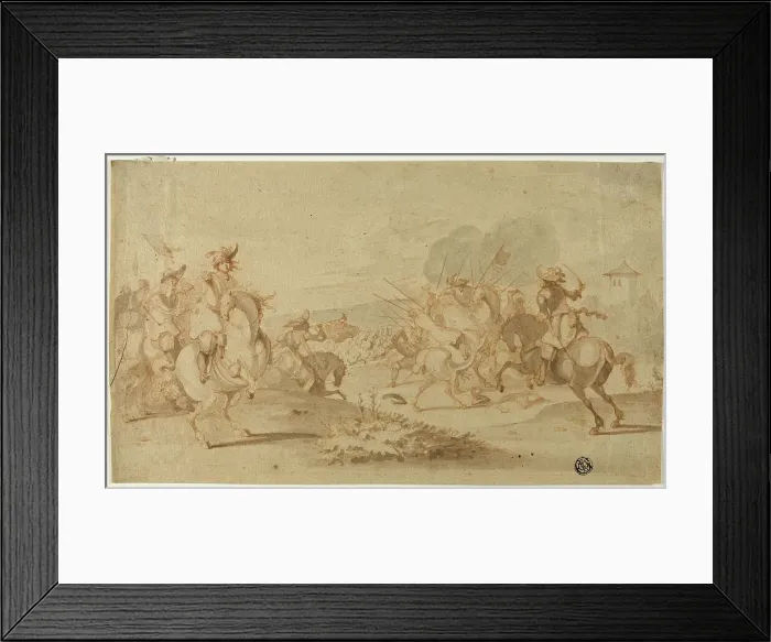 Framed Print : Cavalry in Battle, n.d. Creator: Philip Wouverman Framed Print : Cavalry in Battle, n.d. Creator: Philip Wouverman
