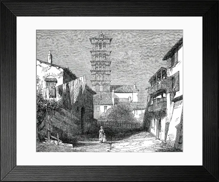 Framed Print : The Church of Santa Pudentiana at Rome - from an original sketch, 1850. Creator: Unknown Framed Print : The Church of Santa Pudentiana at Rome - from an original sketch, 1850. Creator: Unknown