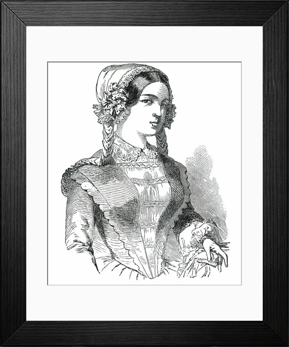 Framed Print : Paris Fashions for June - Home Toilette, 1850. Creator: Unknown Framed Print : Paris Fashions for June - Home Toilette, 1850. Creator: Unknown