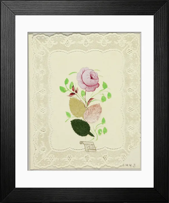 Framed Print : Love Me or I Die (Valentine), c. 1840. Creator: Joseph Addenbrooke Framed Print : Love Me or I Die (Valentine), c. 1840. Creator: Joseph Addenbrooke