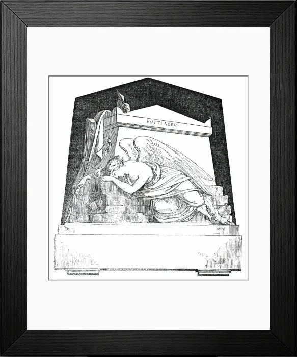 Framed Print : Monument to the late Major Eldred Pottinger, C.B. by Baily, 1850. Creator: Unknown Framed Print : Monument to the late Major Eldred Pottinger, C.B. by Baily, 1850. Creator: Unknown
