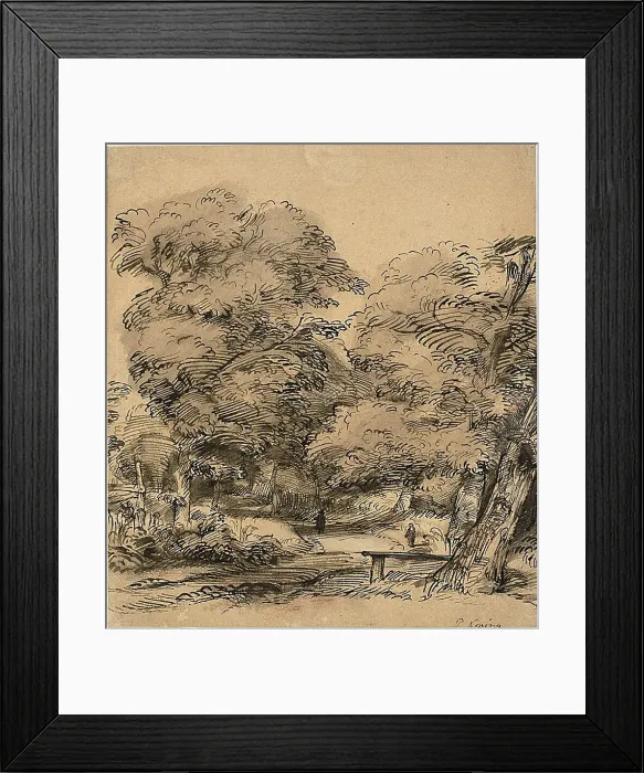 Framed Print : A Path in the Woods, n.d. Creator: Philip Koninck Framed Print : A Path in the Woods, n.d. Creator: Philip Koninck