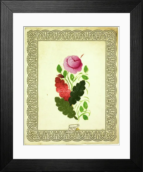 Framed Print : Wilt Thou Be Mine Love? (valentine), c. 1840. Creator: Joseph Addenbrooke Framed Print : Wilt Thou Be Mine Love? (valentine), c. 1840. Creator: Joseph Addenbrooke