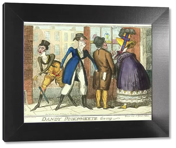 Dandy Pickpockets Diving, published December 2, 1818. Creator: Isaac Robert Cruikshank