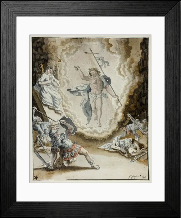 Framed Print : Resurrection of Christ, 1827. Creator: Gerardus Gossen Framed Print : Resurrection of Christ, 1827. Creator: Gerardus Gossen