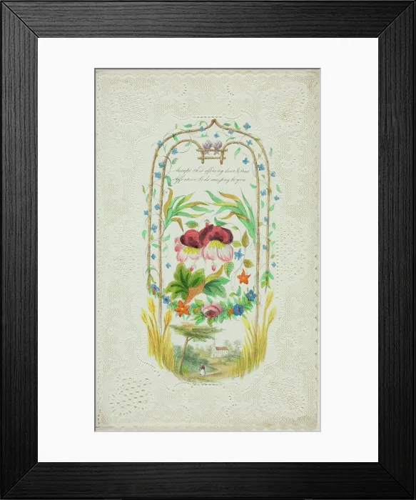 Framed Print : Accept this Offering (valentine), c. 1850. Creator: Joseph Addenbrooke Framed Print : Accept this Offering (valentine), c. 1850. Creator: Joseph Addenbrooke