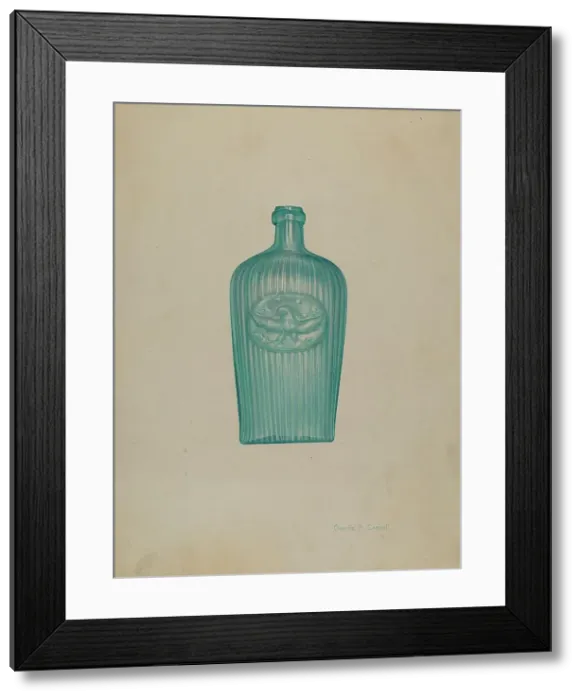 Framed Print : Glass Bottle, 1935 / 1942. Creator: Orville A. Carroll Framed Print : Glass Bottle, 1935 / 1942. Creator: Orville A. Carroll