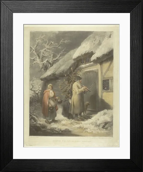Framed Print : Cottage Family, c. 1791. Creator: John Raphael Smith Framed Print : Cottage Family, c. 1791. Creator: John Raphael Smith