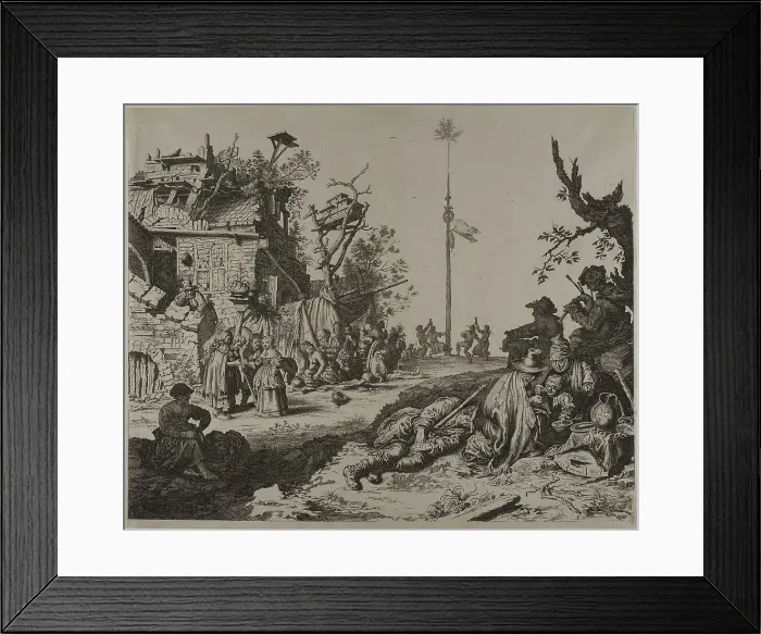 Framed Print : The Resting Gypsy Family in Front of a Ruined Inn, 1630 / 60. Creator: Gerrit Adriaensz de Heer Framed Print : The Resting Gypsy Family in Front of a Ruined Inn, 1630 / 60. Creator: Gerrit Adriaensz de Heer