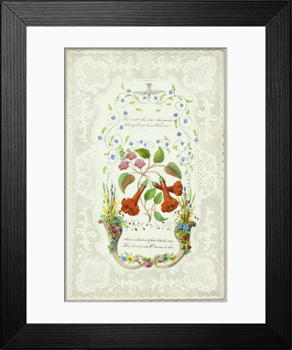 Framed Print : Thou Art the Star that Guides Me (valentine), c. 1840. Creator: Joseph Addenbrooke Framed Print : Thou Art the Star that Guides Me (valentine), c. 1840. Creator: Joseph Addenbrooke