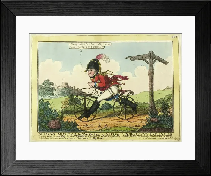 Framed Print : Making the Most of £10, 000 per Ann. by Saving Travelling Expences, 1819. Creator: JL Marks Framed Print : Making the Most of £10, 000 per Ann. by Saving Travelling Expences, 1819. Creator: JL Marks