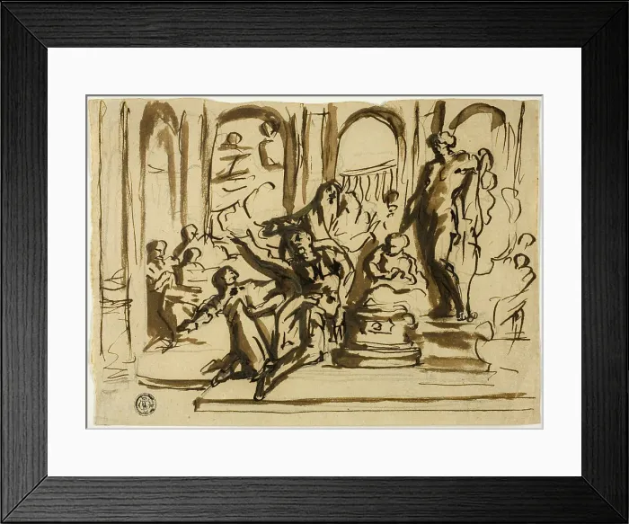 Framed Print : Sacrificial Scene, n.d. Creators: Jan Luyken, Abraham Jansz van Diepenbeeck Framed Print : Sacrificial Scene, n.d. Creators: Jan Luyken, Abraham Jansz van Diepenbeeck