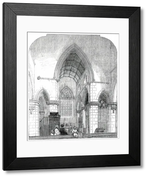 Framed Print : Chancel of the Trinity Church, Haverstock Hill, 1850. Creator: Unknown Framed Print : Chancel of the Trinity Church, Haverstock Hill, 1850. Creator: Unknown